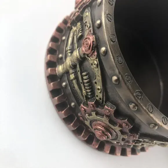 Decorative Bronze Finish Steampunk Octopus Trinket Box Kraken Norse Sea Monster - Picture 7 of 9